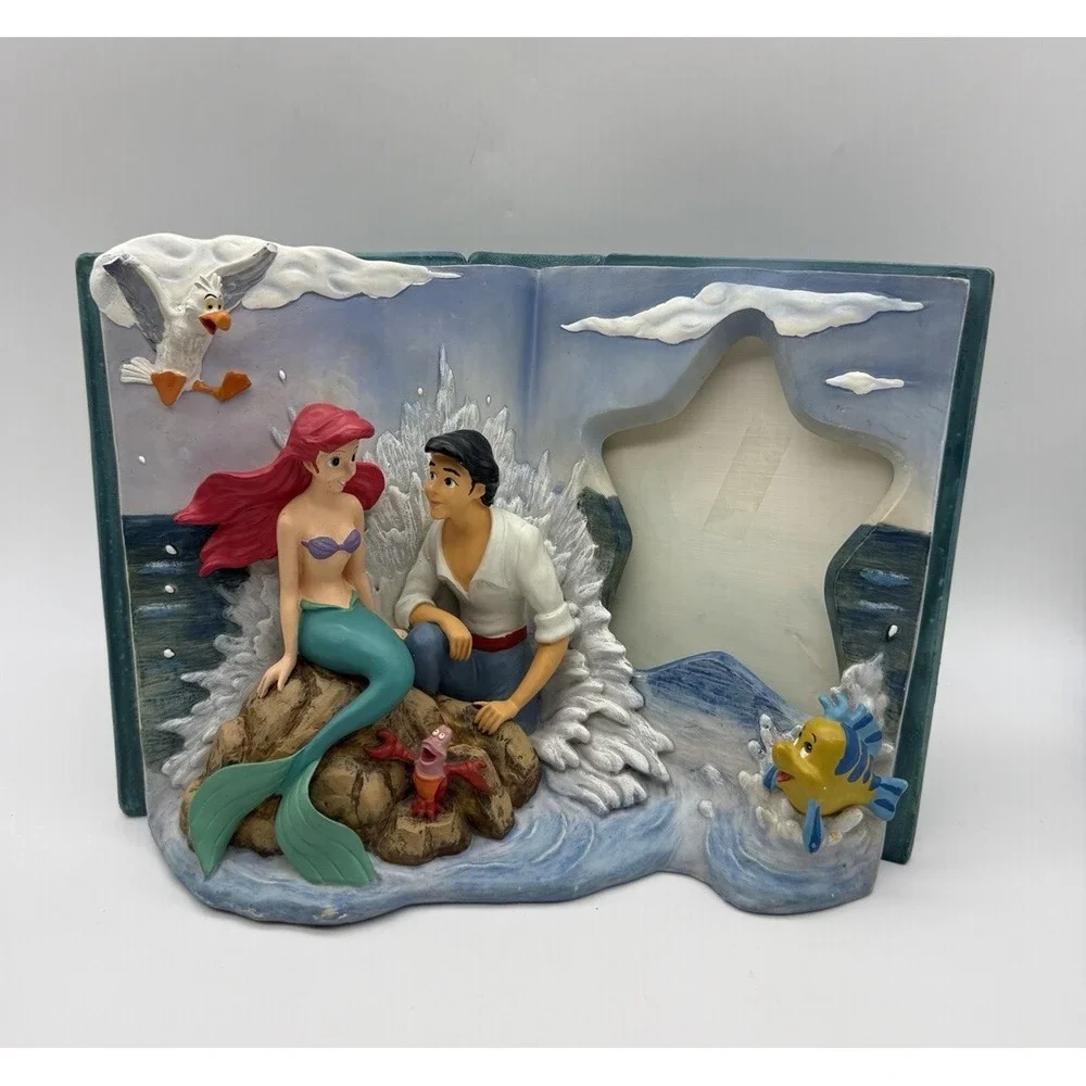 RARE Vintage Little Mermaid Ariel & Prince Photo Frame 10.25